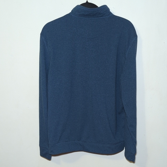 Izod Saltwater Blue Quarter-Zip Pullover with Logo Men's Size M - Picture 5 of 5